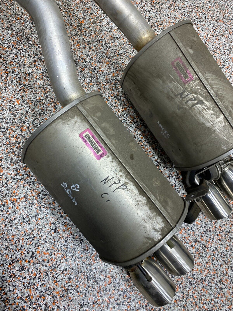 2013 CORVETTE C6 GRANDSPORT OEM 2.5 INCH NPP ACTUATOR MUFFLERS PAIR DR PS USED