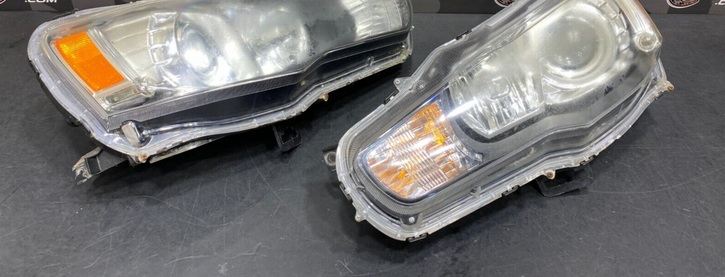 2008 EVOLUTION X EVO 10 GSR OEM HID PROJECTOR HEADLIGHT PAIR DRIVER PASSENGER