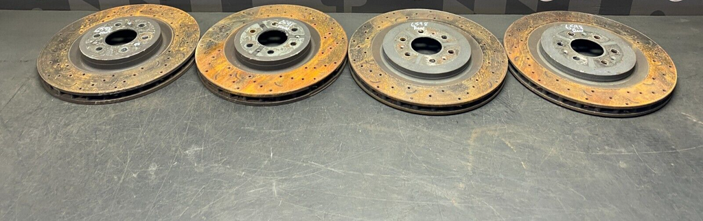 2005 CADILLAC CTS V CTS-V DRILLED AND SLOTTED BRAKE ROTORS SET OF 4 USED