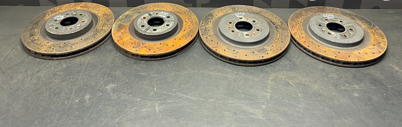 2005 CADILLAC CTS V CTS-V DRILLED AND SLOTTED BRAKE ROTORS SET OF 4 USED