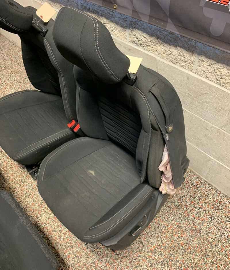2017 FORD MUSTANG GT COUPE OEM BLACK CLOTH FRONT REAR SEATS -BLOWN BAG-