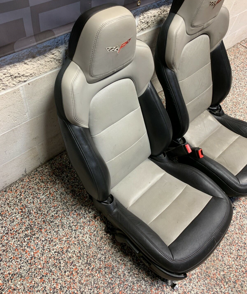 2013 CORVETTE C6 GRANDSPORT OEM FRONT SEATS GREY