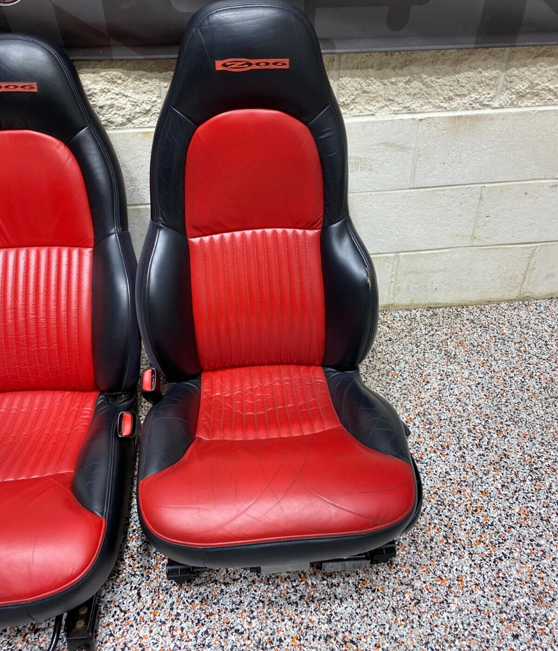 2001 CORVETTE C5 Z06 OEM MOD RED SEATS SEAT PAIR DRIVER PASSENGER NICE!! USED