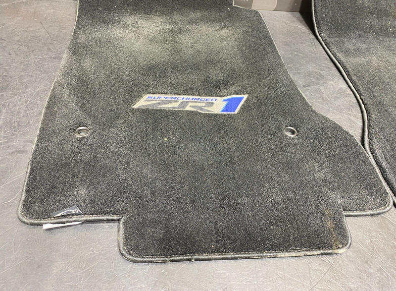 2012 CORVETTE C6 ZR1 LS9 OEM LLOYD MATS ZR1 LOGO FLOOR MATS PAIR DR PS USED