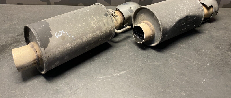 2020 DODGE CHARGER HELLCAT OEM EXHAUST MUFFLER CUTS PAIR DR PS USED **DENT**