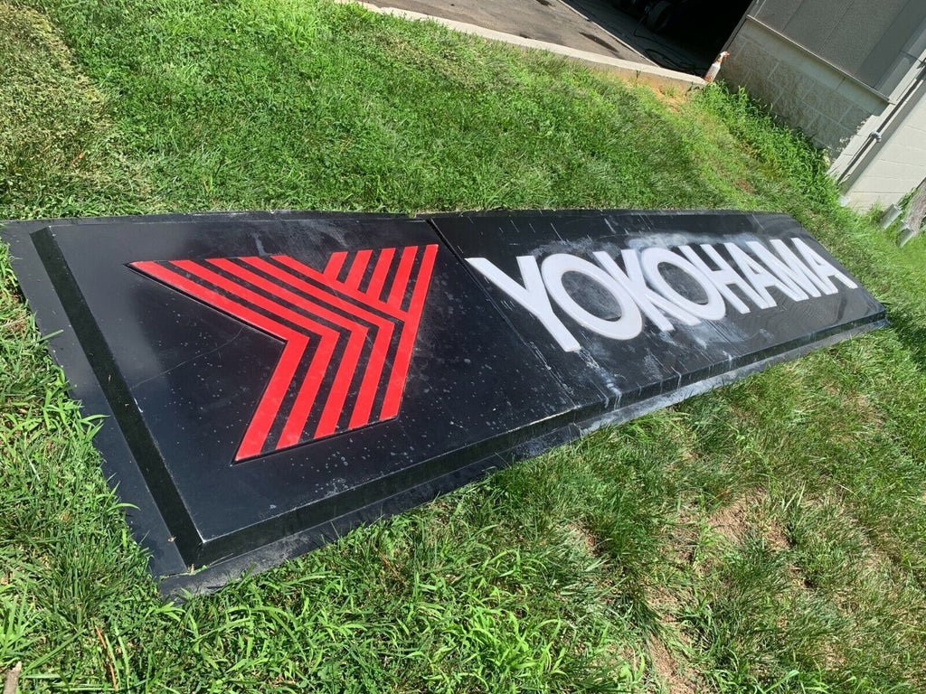 18FT X 4FT YOKOHAMA TIRE SHOP SIGN -HUGE! ULTRA RARE!- LOCAL PICK UP ONLY