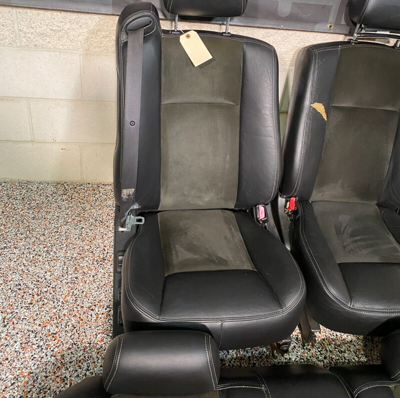 2004 CADILLAC CTS V CTSV FRONT REAR LEATHER SUEDE SEATS BLACK LEATHER USED