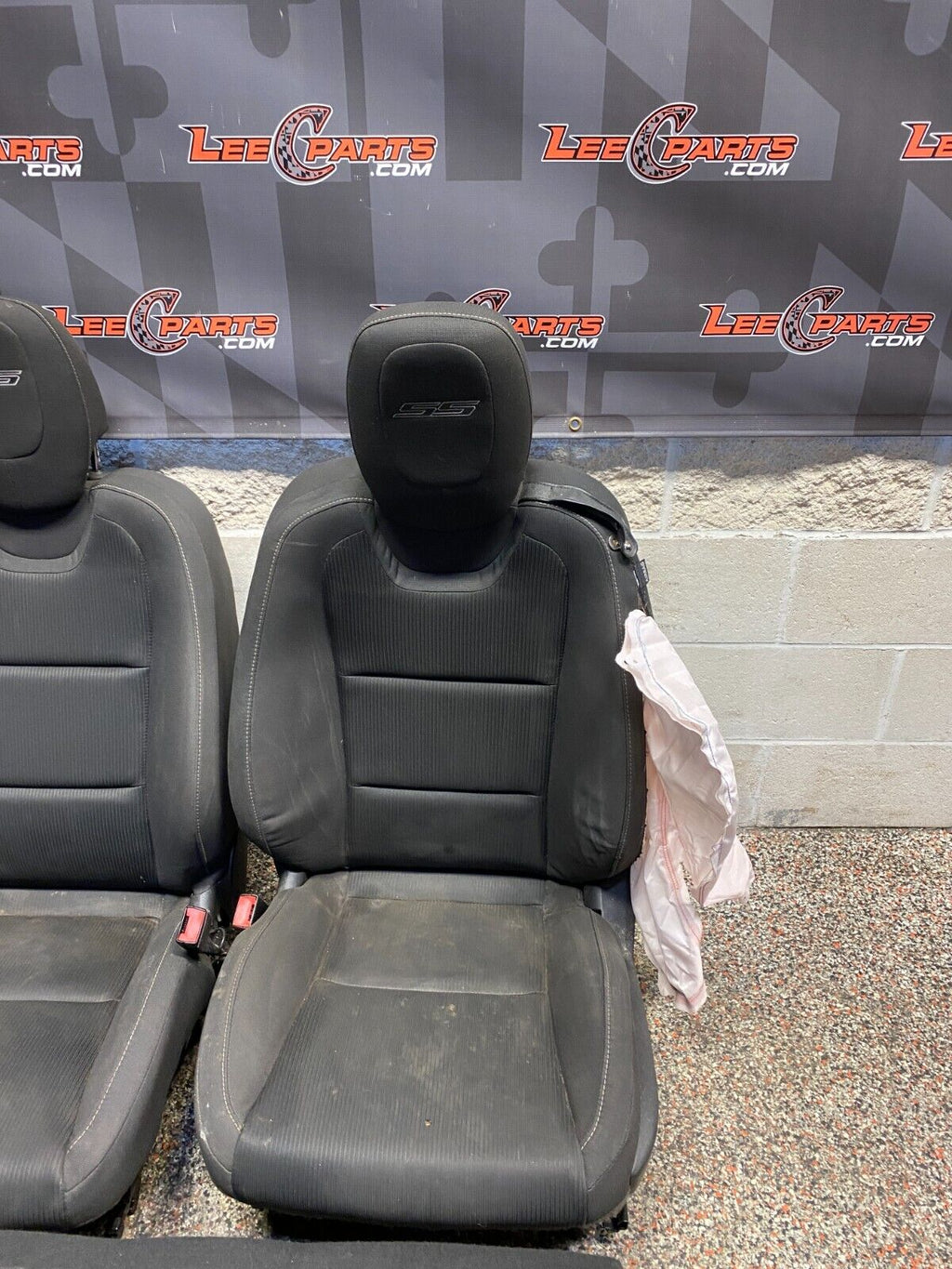 2014 CAMARO SS OEM FRONT AND REAR SEATS BLACK CLOTH USED **READ**