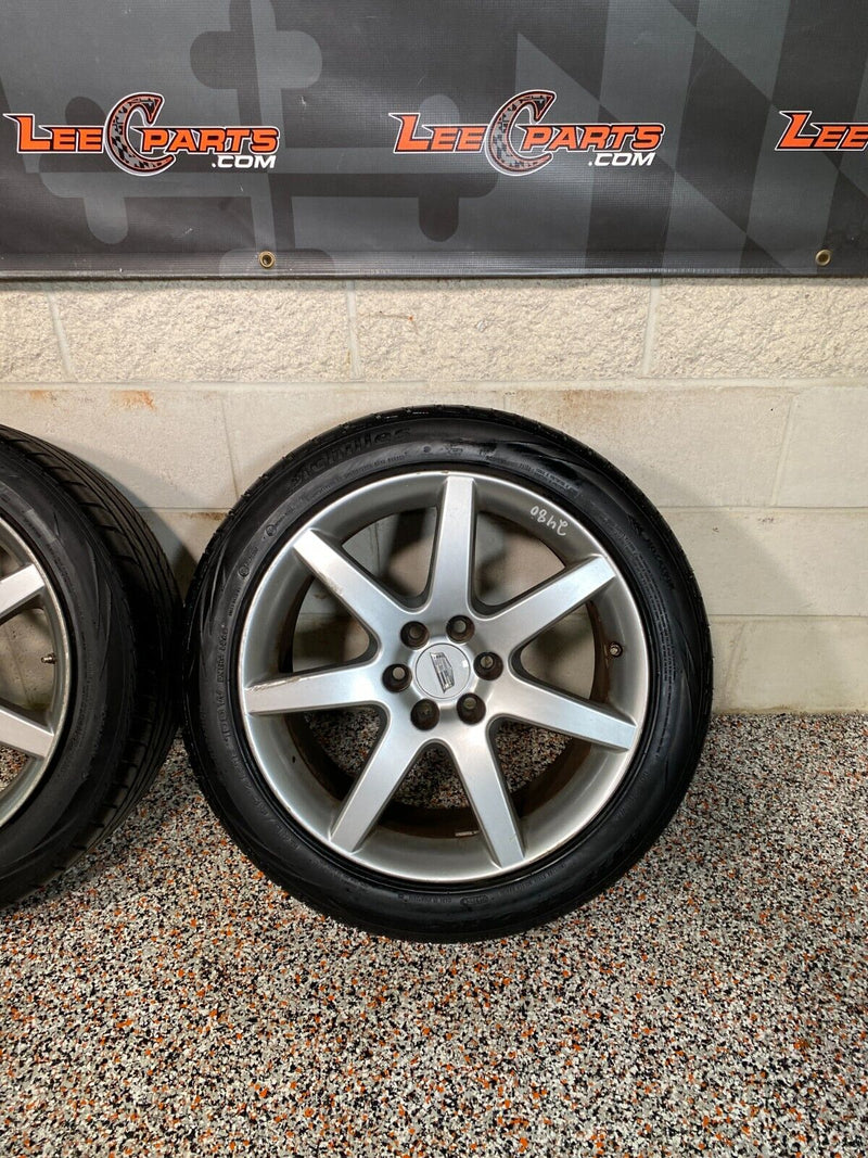 2004 CADILLAC CTS V CTS-V RIMS WHEEL SET FRONT REAR WITH TIRES 18x8.5J42 USED