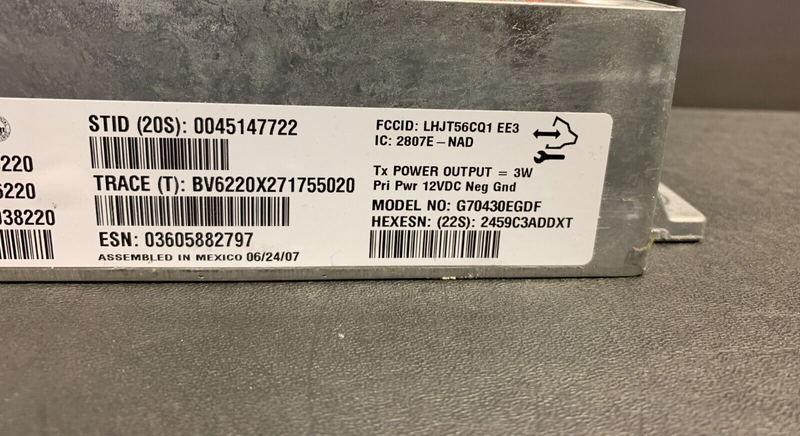 2008 CORVETTE C6 OEM 25826220 ONSTAR COMMUNICATION MODULE