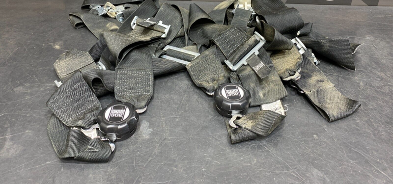 2012 FORD MUSTANG BOSS 302 RACING HARNESS SEAT BELTS WITH LOGO *EXPIRED* USED