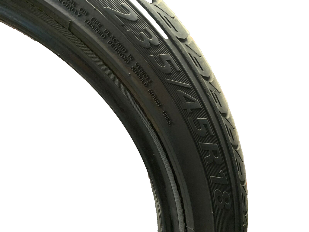 235/45/18 DELINTE DH2 USED TIRE (ONE) 9/32