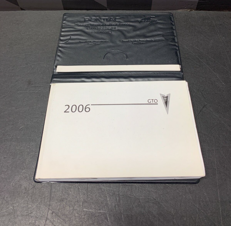 2006 PONTIAC GTO OEM OWNERS MANUAL