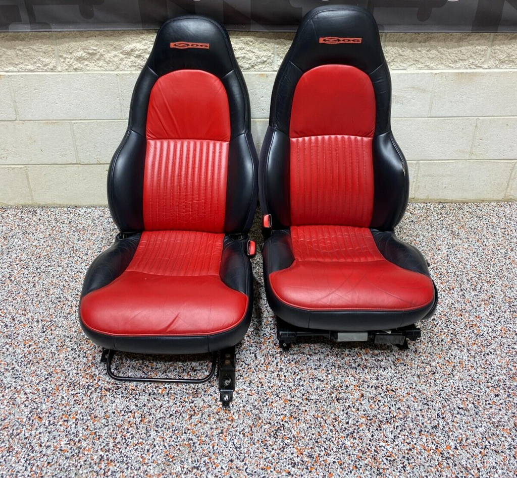 2001 CORVETTE C5 Z06 OEM MOD RED SEATS SEAT PAIR DRIVER PASSENGER NICE!! USED