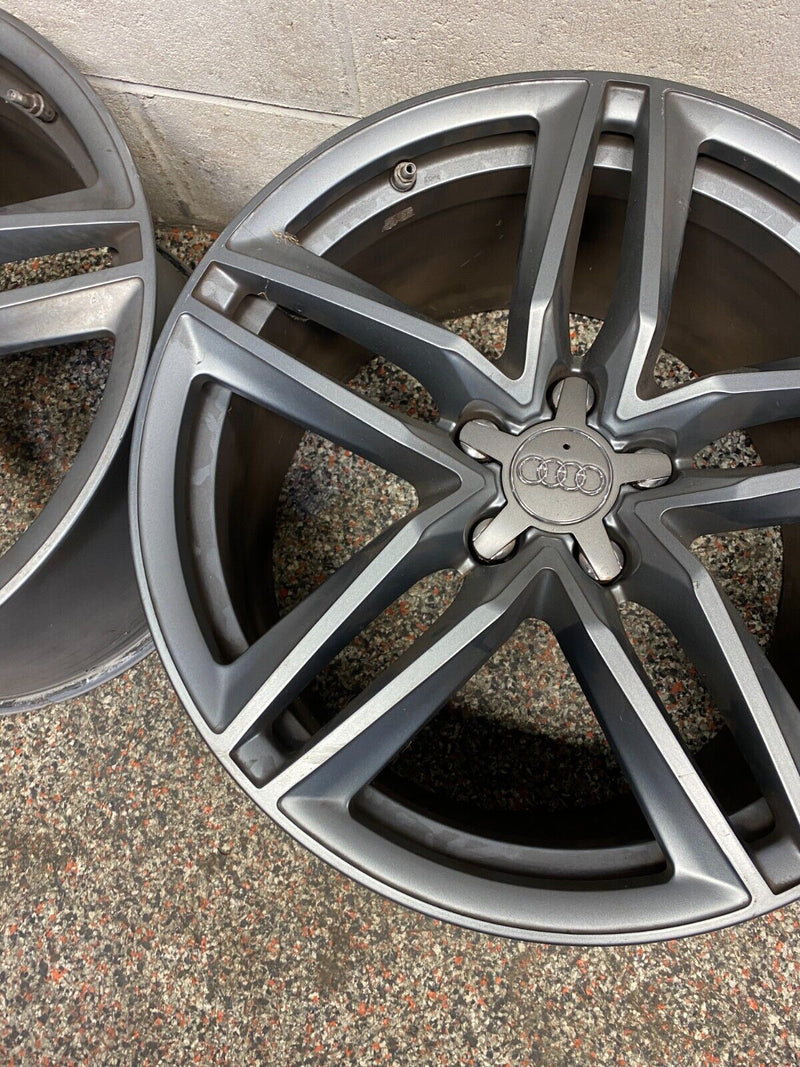 2014 AUDI R8 OEM 19" WHEELS RIM SET OF (4) GREY USED