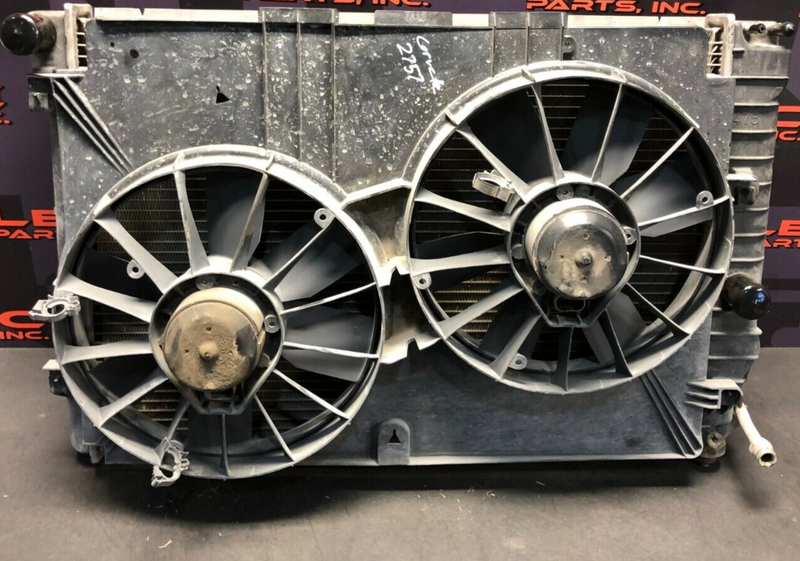 2001 CORVETTE C5 Z06 OEM RADIATOR COOLING FANS AC CONDENSER ASSY