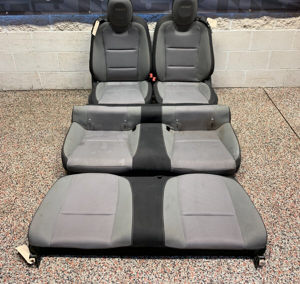 2014 CAMARO SS OEM COUPE GREY CLOTH FRONT REAR SEATS