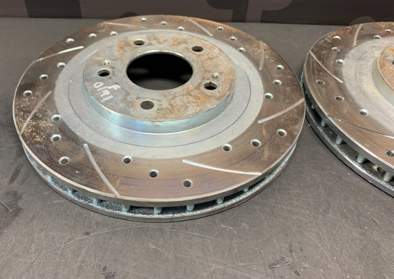 1996 MITSUBISHI 3000GT VR4 FRONT DRILLED AND SLOTTED BRAKE ROTORS