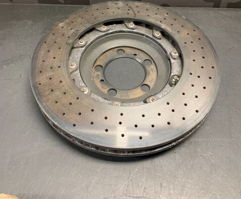 2014 PORSCHE 911 991 GT3 OEM DRIVER FRONT CARBON CERAMIC BRAKE ROTOR 18K PCCB