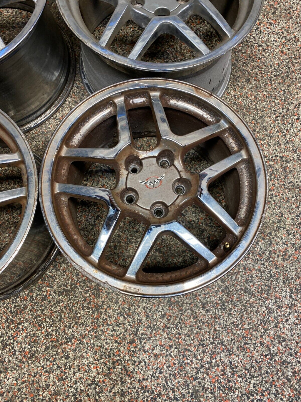 2001 CHEVY CORVETTE C5 Z06 SPEEDLINE RIMS WHEELS SET OF (4) USED NICE!! **READ**