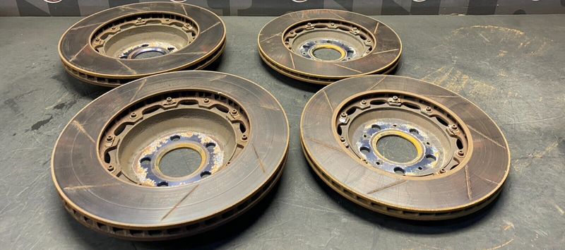 2019 TESLA MODEL 3 PERFORMANCE MOUNTAINPASS 2 PIECE BRAKE ROTORS FRONT REAR SET