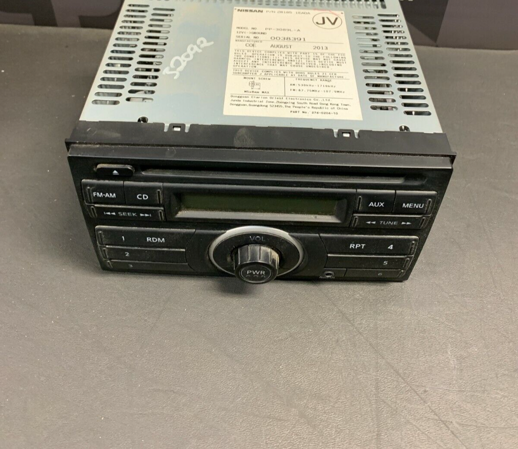 2014 NISSAN 370Z OEM STEREO RADIO HEAD UNIT -NO CODE-