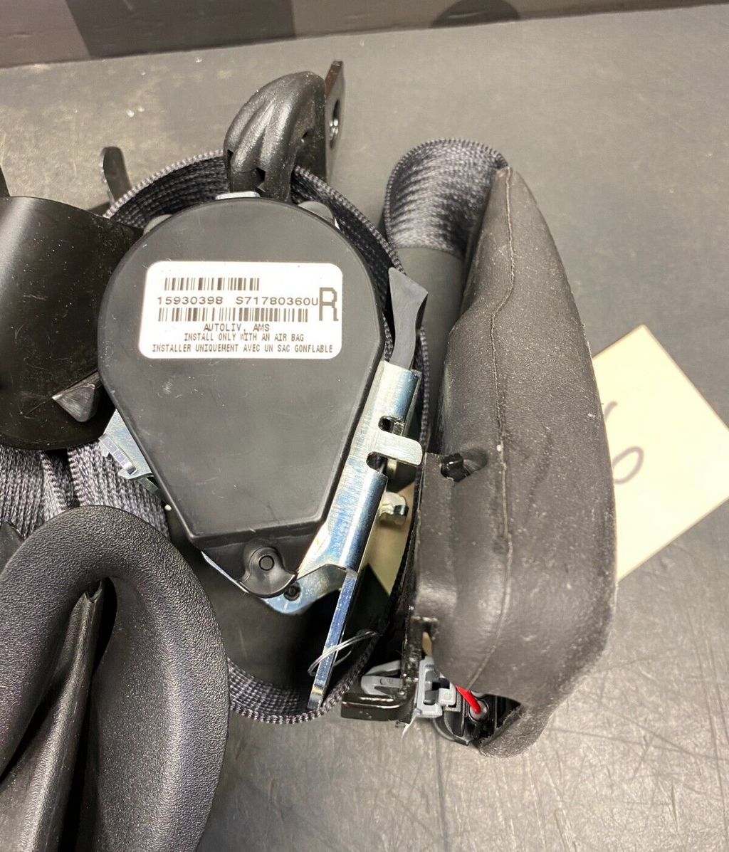 2008 CORVETTE C6 Z06 OEM SEAT BELTS DRIVER PASSENGER PAIR BLACK USED