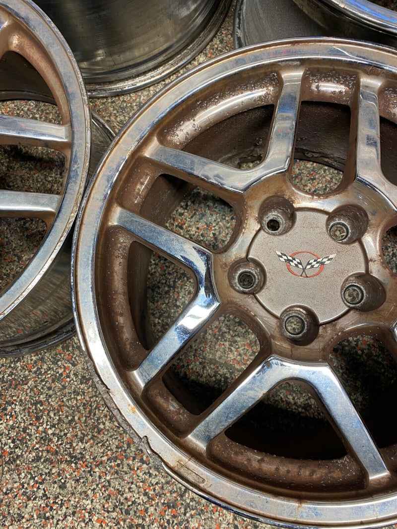 2001 CHEVY CORVETTE C5 Z06 SPEEDLINE RIMS WHEELS SET OF (4) USED NICE!! **READ**