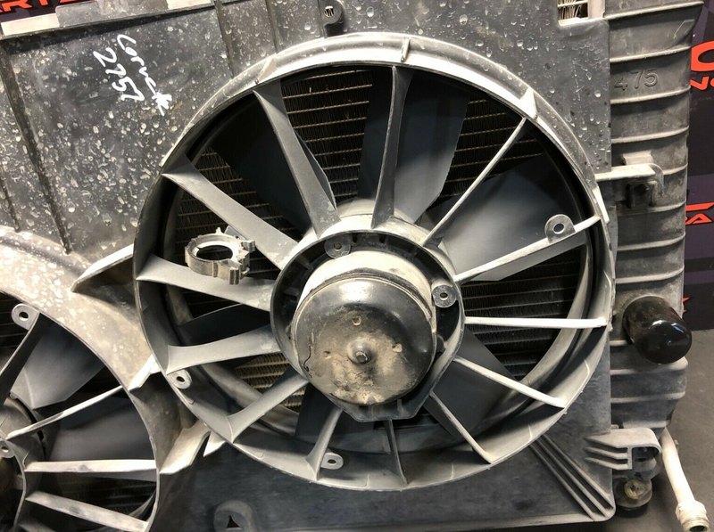 2001 CORVETTE C5 Z06 OEM RADIATOR COOLING FANS AC CONDENSER ASSY