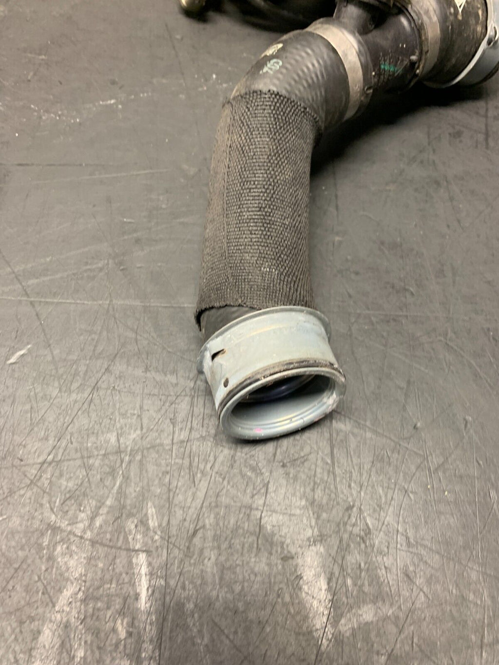 2018 PORSCHE 911 TURBO S RIGHT REAR INTERCOOLER PIPE WITH BYPASS VALVE USED OEM