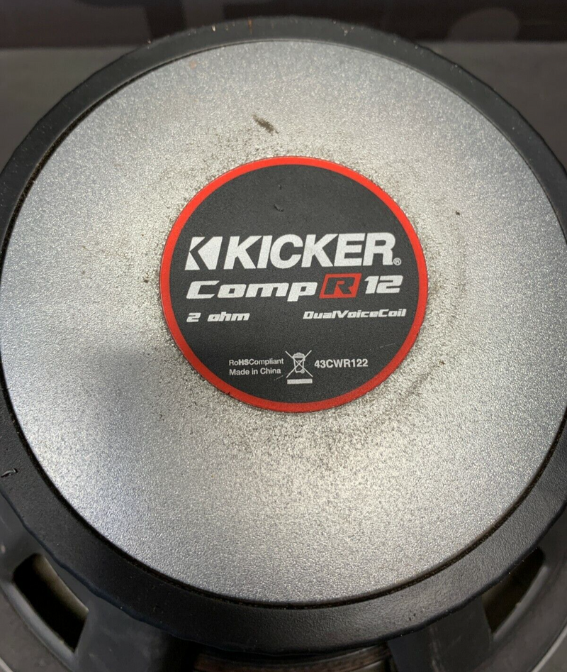 KICKER 48CWR124 CAR AUDIO 12" COMPR SUBWOOFER/SUB WOOFER DUAL 4 OHM CWR124
