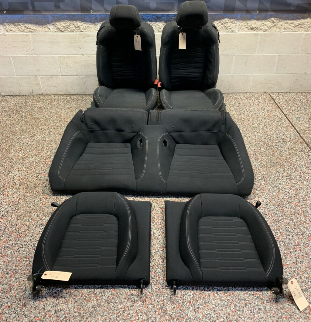 2017 FORD MUSTANG GT COUPE OEM BLACK CLOTH FRONT REAR SEATS