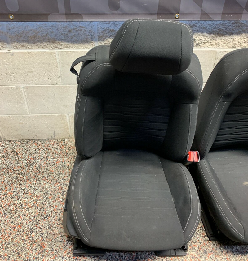 2017 FORD MUSTANG GT COUPE OEM BLACK CLOTH FRONT REAR SEATS -BLOWN BAG-