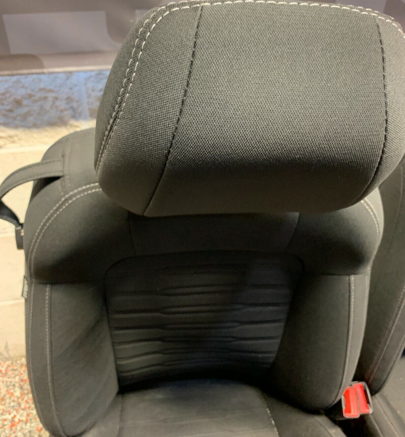 2017 FORD MUSTANG GT COUPE OEM BLACK CLOTH FRONT REAR SEATS -BLOWN BAG-