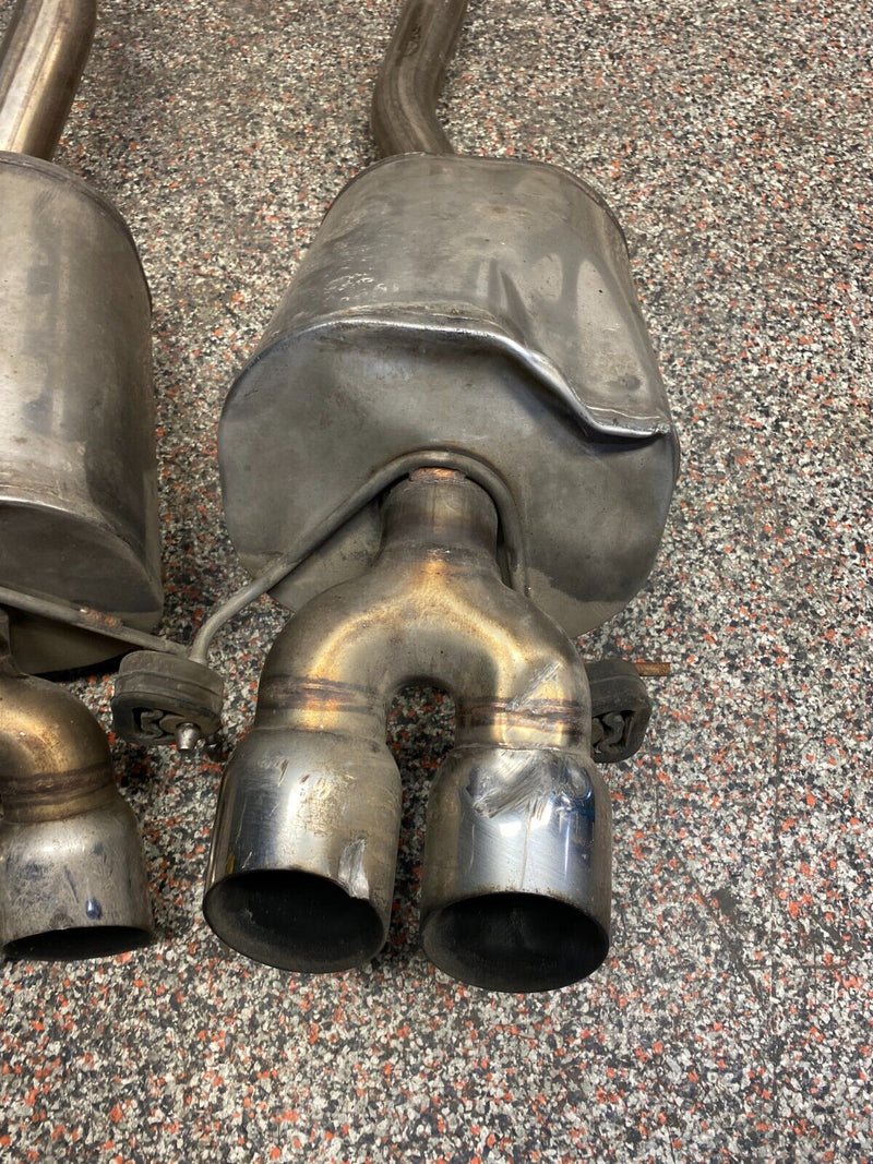 2005 CORVETTE C6 CORSA CATBACK EXHAUST QUAD TIPS USED **SEE PICS, MINOR DAMAGE**