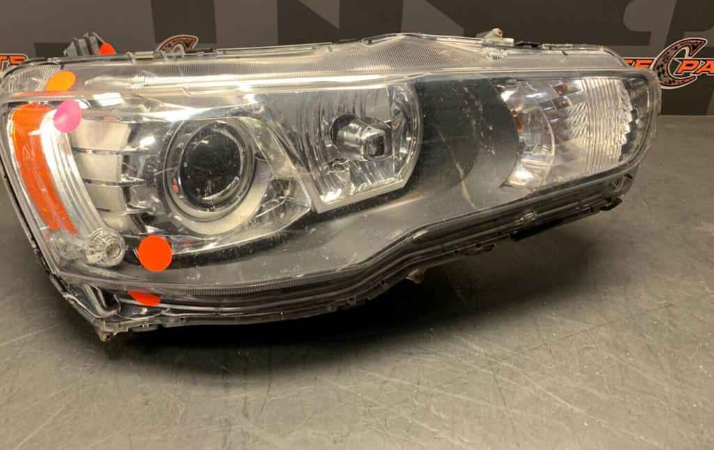 2014 MITSUBISHI EVOLUTION EVO 10 X OEM PASSENGER HID HEADLIGHT -DAMAGED-