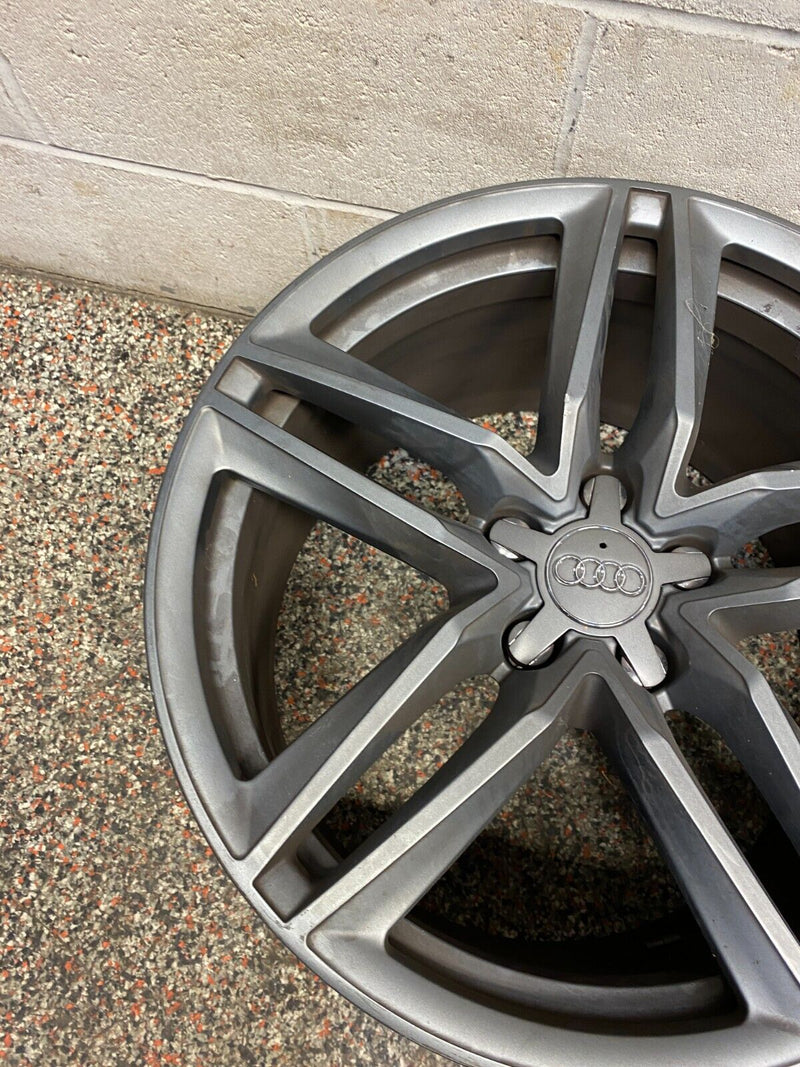 2014 AUDI R8 OEM 19" WHEELS RIM SET OF (4) GREY USED