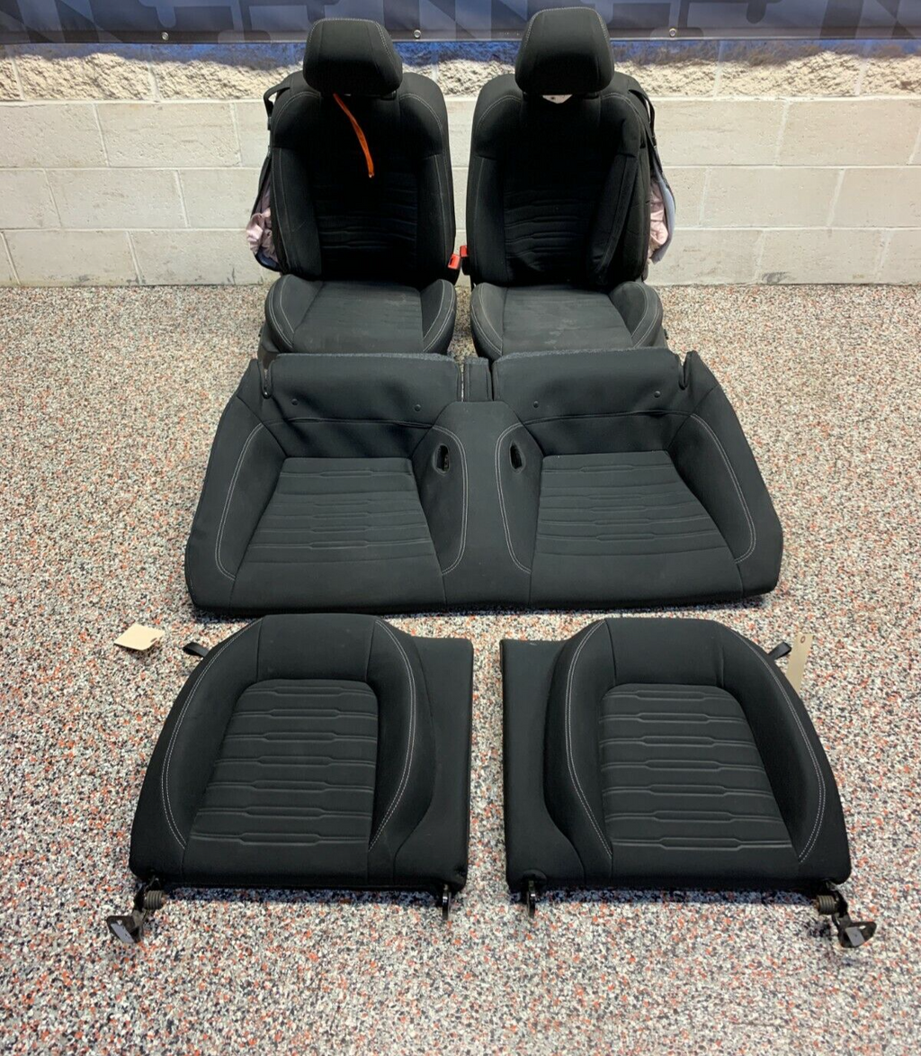 2015 FORD MUSTANG GT OEM CLOTH FRONT REAR SEATS -BLOWN BAGS- COUPE