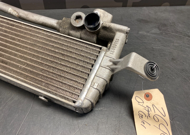 2014 AUDI R8 V10 OEM DRIVER LH ENGINE OIL COOLER ASSEMBLY USED