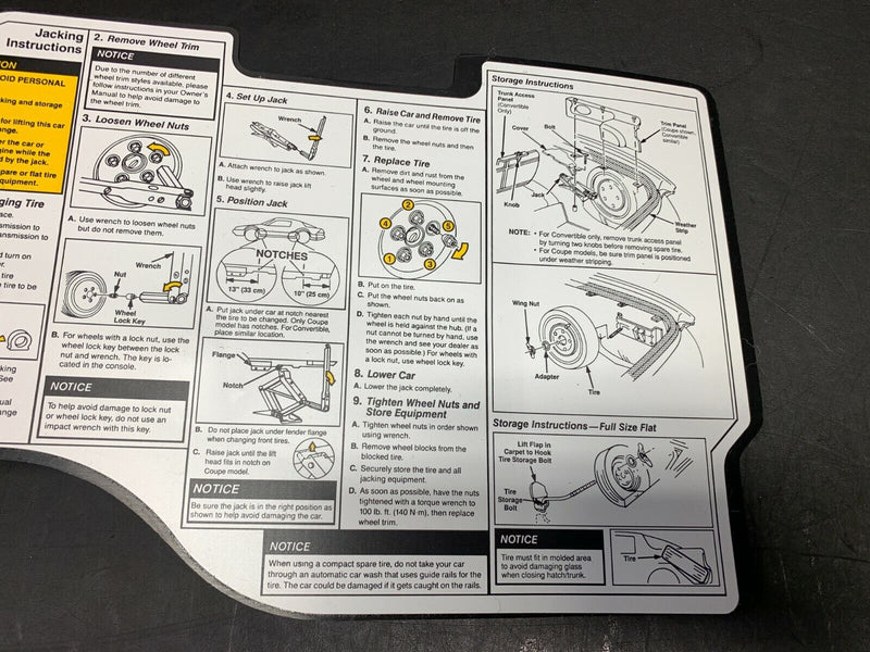 2001 CAMARO SS OEM FUSE BOX PANEL COVER