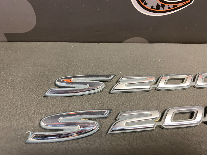 2002 HONDA S2000 AP1 OEM FENDER BADGE EMBLEMS PAIR USED