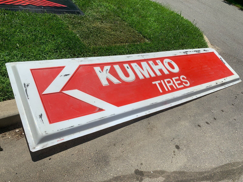 12FT X 3FT KUHMO TIRE SHOP SIGN -HUGE! ULTRA RARE!- LOCAL PICK UP ONLY