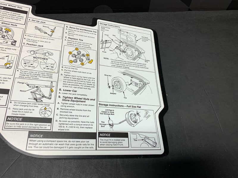 2000 PONTIAC FIREBIRD OEM KICK PANEL FUSE BOX COVER