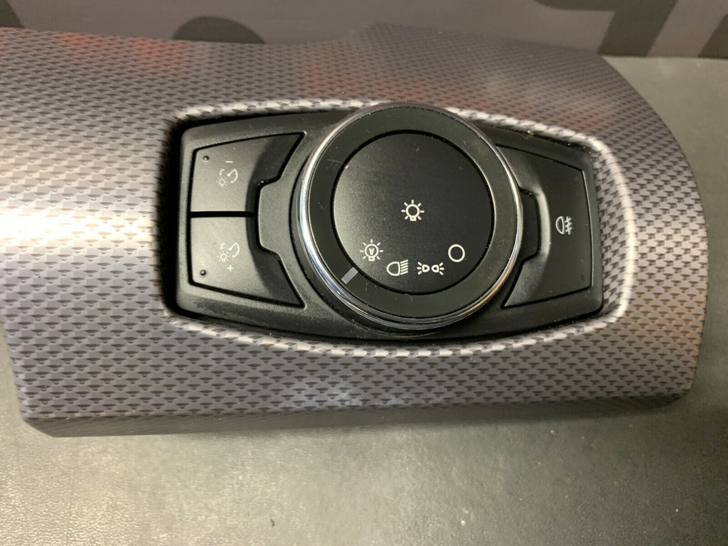 2017 FORD MUSTANG GT OEM CARBON PATTERN DRIVER DASH TRIM HEADLIGHT SWITCH