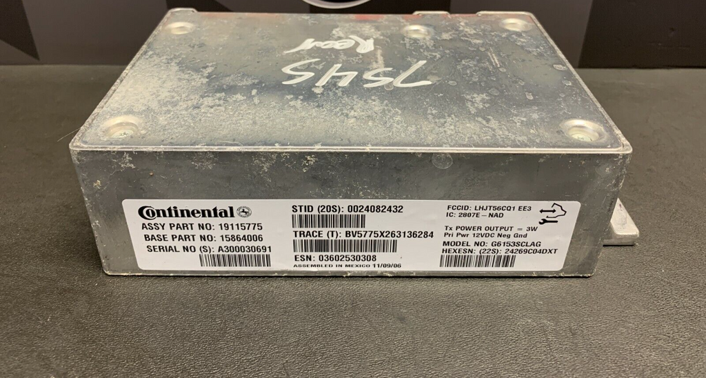 2005 CORVETTE C6 OEM 19115775 ONSTAR COMMUNICATION MODULE UNIT