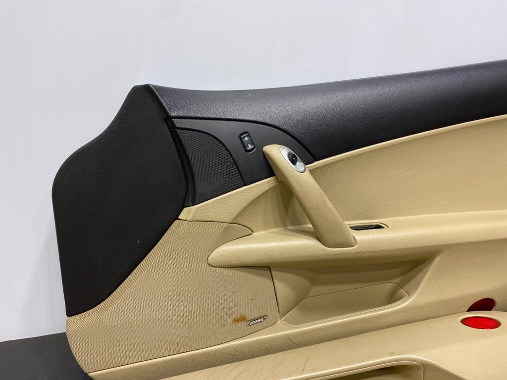2006 CORVETTE C6 OEM TAN BLACK DOOR PANEL ASSEMBLY PAIR DRIVER PASSENGER USED