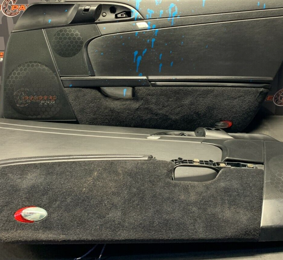 2006 PORSCHE CAYMAN S 987 OEM BLACK DOOR PANELS -PAINT DAMAGE-
