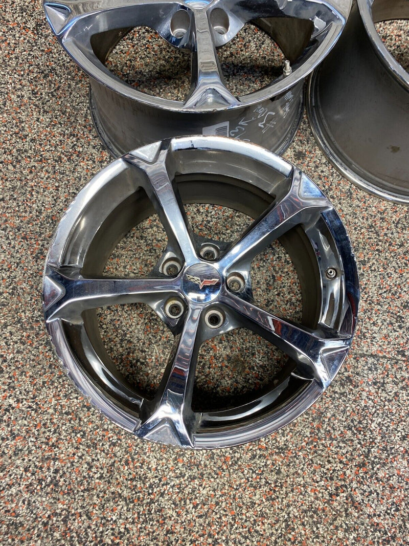 2010 CORVETTE C6 GRANDSPORT WHEELS RIM SET OF 4 18x9.5/19x12 USED