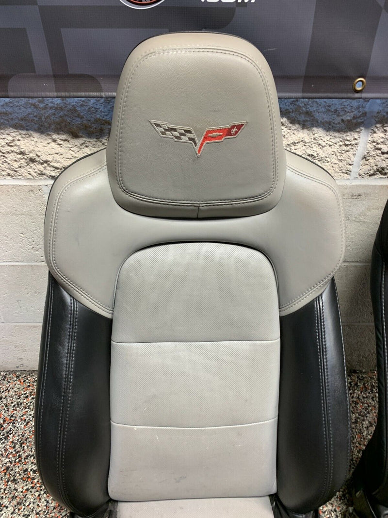 2013 CORVETTE C6 GRANDSPORT OEM FRONT SEATS GREY