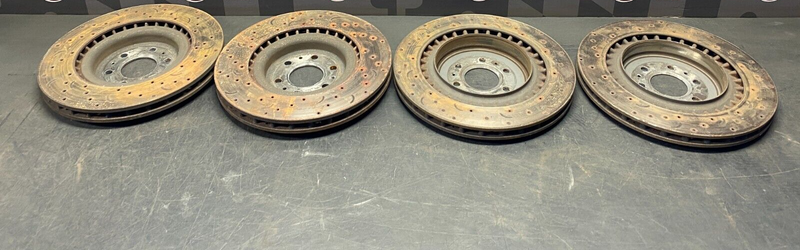 2005 CADILLAC CTS V CTS-V DRILLED AND SLOTTED BRAKE ROTORS SET OF 4 USED